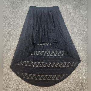 Hot Topic Skirt Womens S Black Lace High-Low Whimsigoth Fairy Grunge Witchy
